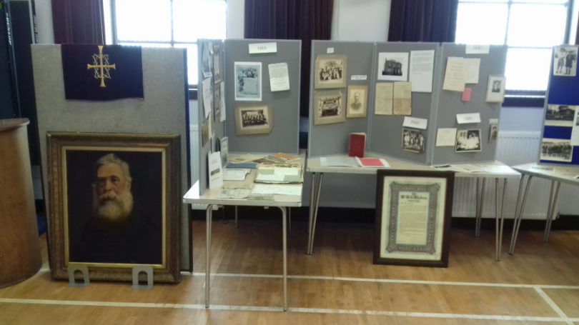 Part of the exhibition layout.