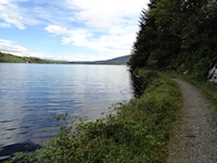 Path beside Loch Venachar en route to Loch Drunkie